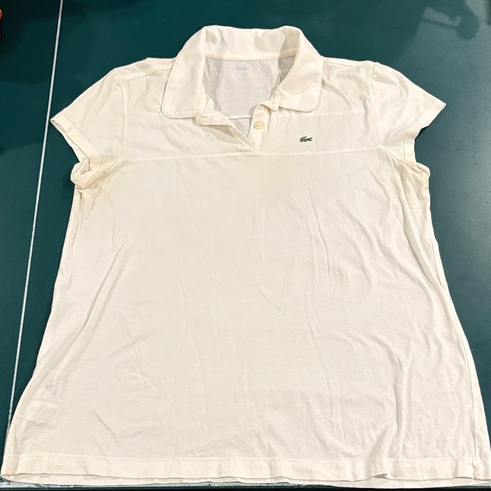 Lacoste Vintage White Polo Shirt